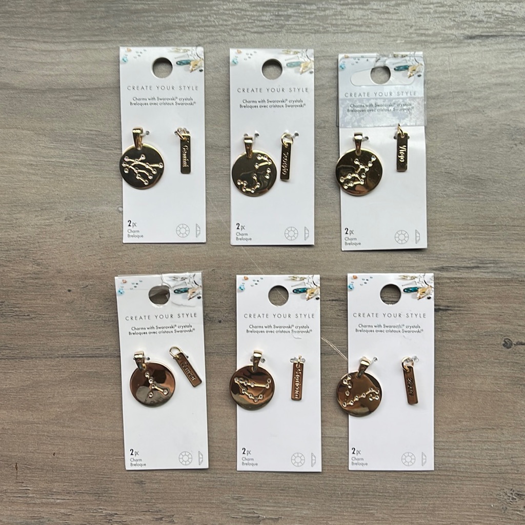 Swarovski Crystal Gem Zodiac Star Constellation Charms